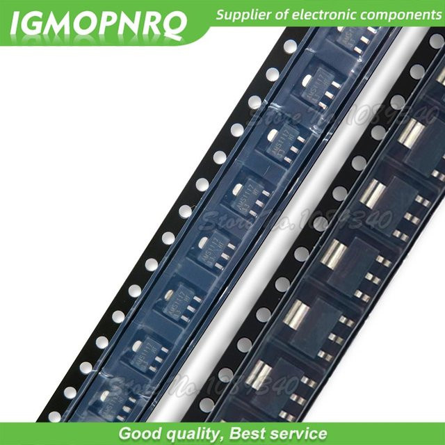 10er Set AMS1117 Spannungsregler in verschiedenen Versionen: 1,2V, 1,8V, 2,5V, 3,3V, 5,0V und AMS1117-ADJ in Schwarz - Bild 1