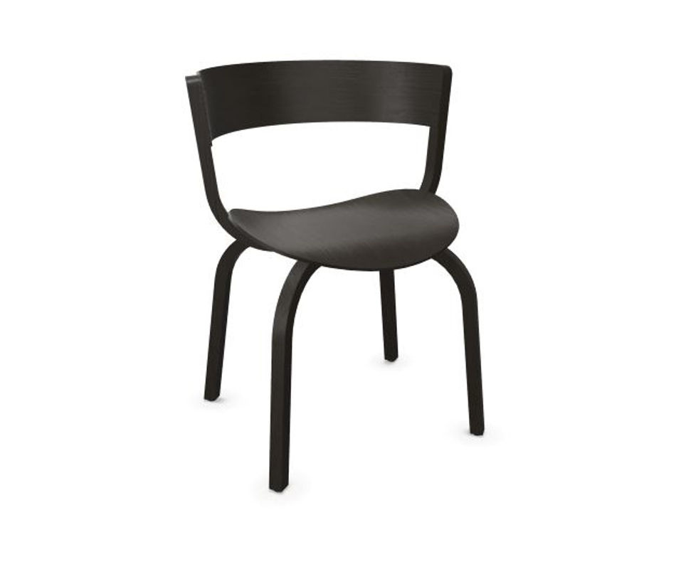 Thonet 404 F Stuhl aus Holz in Schwarz Matt - Bild 2