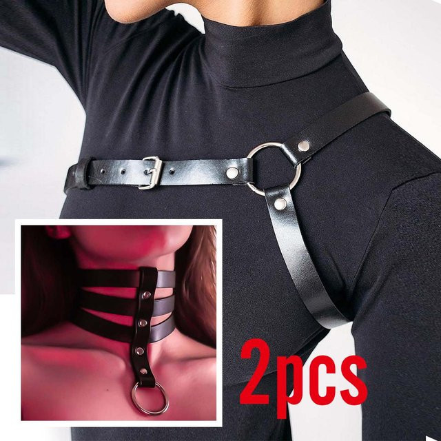 YIRAN Schmuck-Set, Damen, PU-Leder, black - Bild 1
