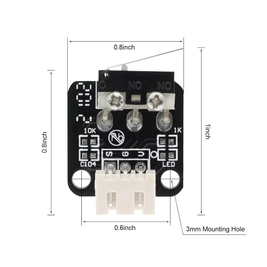 Creality Ender 3 Endschalter Endstop für Ender 3 Pro, Ender 3 V2, Ender 5 und CR-10 Serie 3D-Drucker-Zubehör in Schwarz - Bild 3