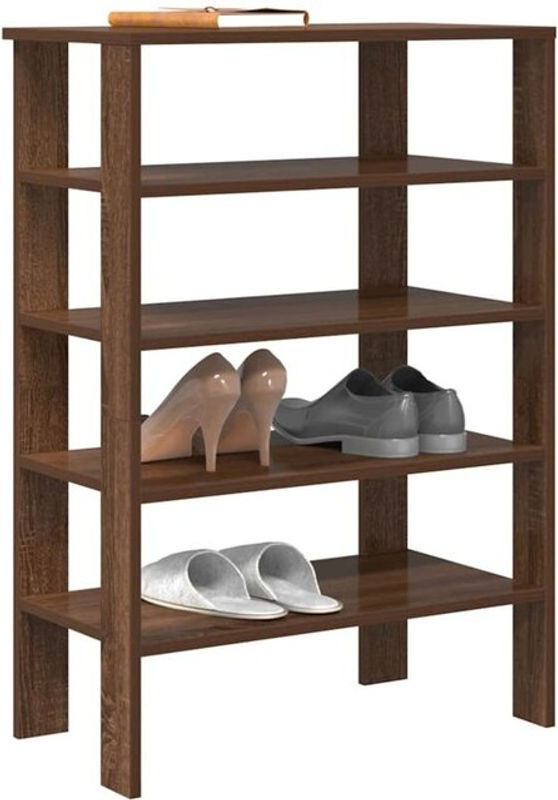 Vidaxl Schuhregal aus Holzwerkstoff in Braun Eichen-Optik, B/T/H: 61 x 32 x 87,5 cm - Bild 1