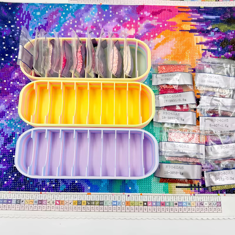 10-Fach Diamantmalerei-Perlenaufbewahrungsbox mit Farbcodierung in Multicolour aus Kunststoff - Bild 2