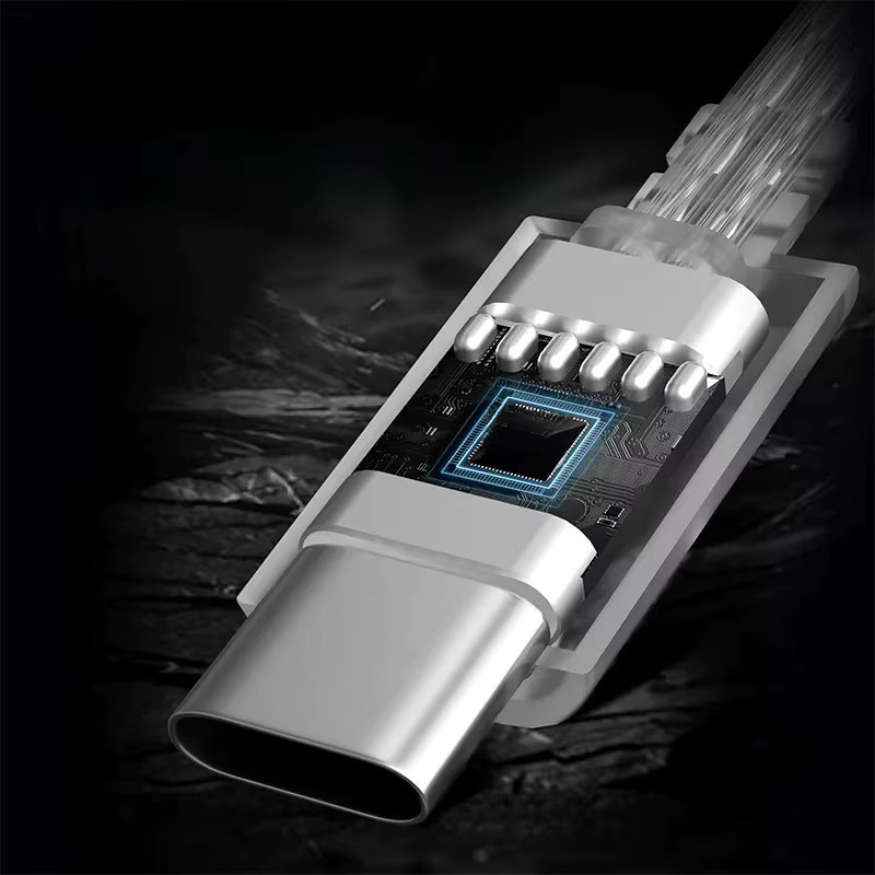 KZ In-Ear Kopfhörer mit USB-C Anschluss, versilbertes Kabel aus sauerstofffreiem Kupfer, Farbe Silber - Bild 1