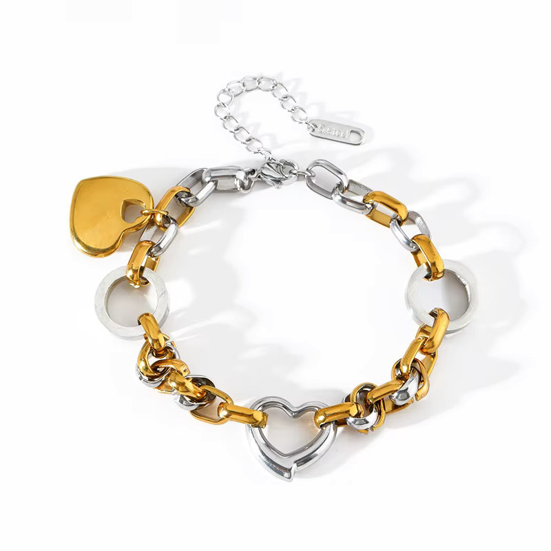 GANPUP Armband Edelstahl, Bicolor, Gold Silber Farbe, Unisex - Bild 4