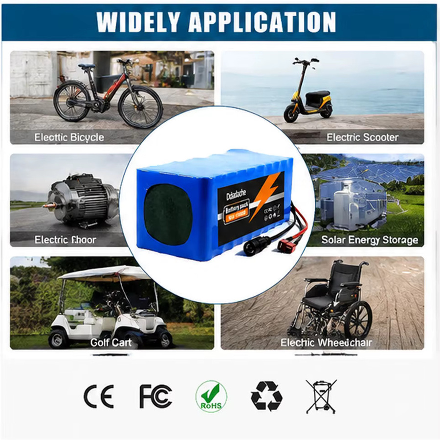 Wiederaufladbarer 36V 100Ah 1000W Lithium-Ionen-Akku 10S4P mit BMS in Blau für Elektro-Mountainbike, Fahrrad und Roller - Bild 4