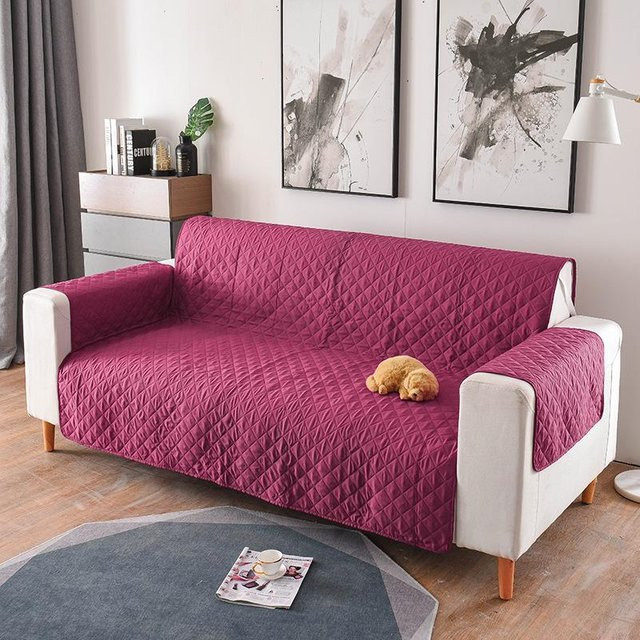 HKNA Rutschfeste und wasserdichte Sofa-Schutzmatte im skandinavischen Stil für 1-Sitzer Sofas, Breite: 55 cm, Länge: 196 cm - Bild 1