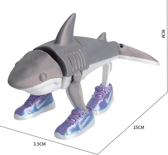 Yiran bag Tung Gung Sahur Hai-Figur Tischdekoration Lustige Puppe 3D-gedrucktes Modell Spielzeug - Bild 1
