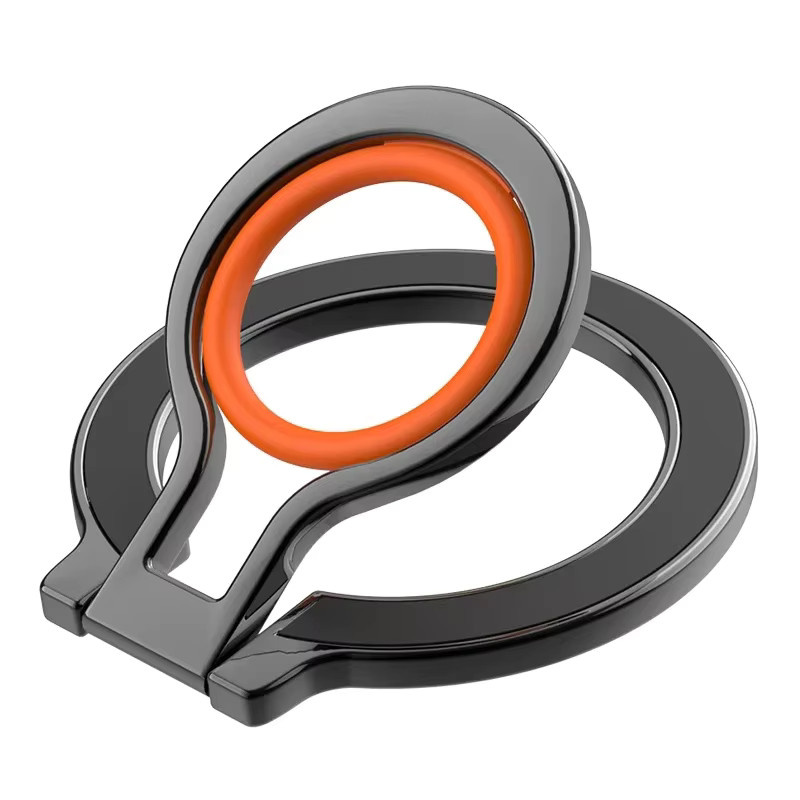 MagSafe Handy-Fingerring mit Magnethalterung und 360 Grad drehbarer Ständer in Silber oder Orange - Bild 3