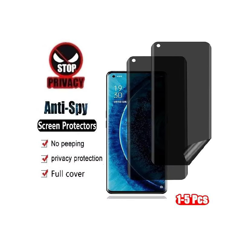 Privatsphäre Hydrogel Film Anti Spy Displayschutz für Oppo A6 GT A5I F29 F13 F31 Pro 5G Find X9 A5 A6I A5M K12S - Bild 7