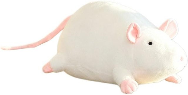 Yiran Health & Beauty Maus Plüschkissen, Blumenast, Weiß - Bild 1