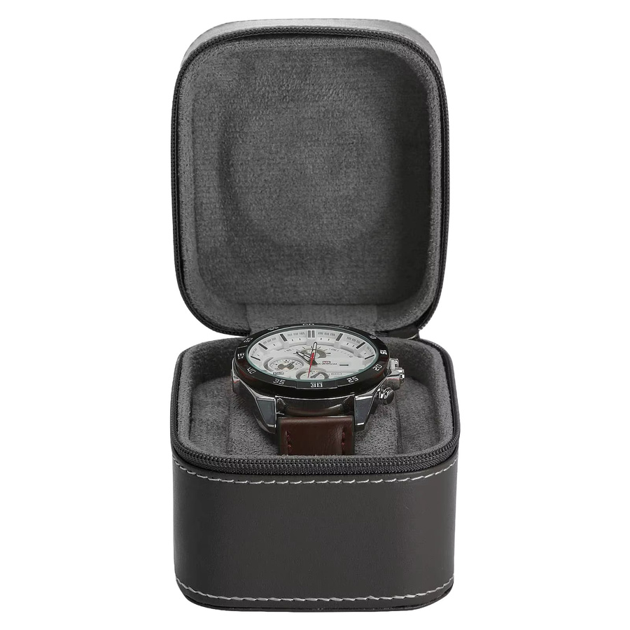 CAOWTAN Uhrenbox, Leder, orange, Unisex - Bild 4
