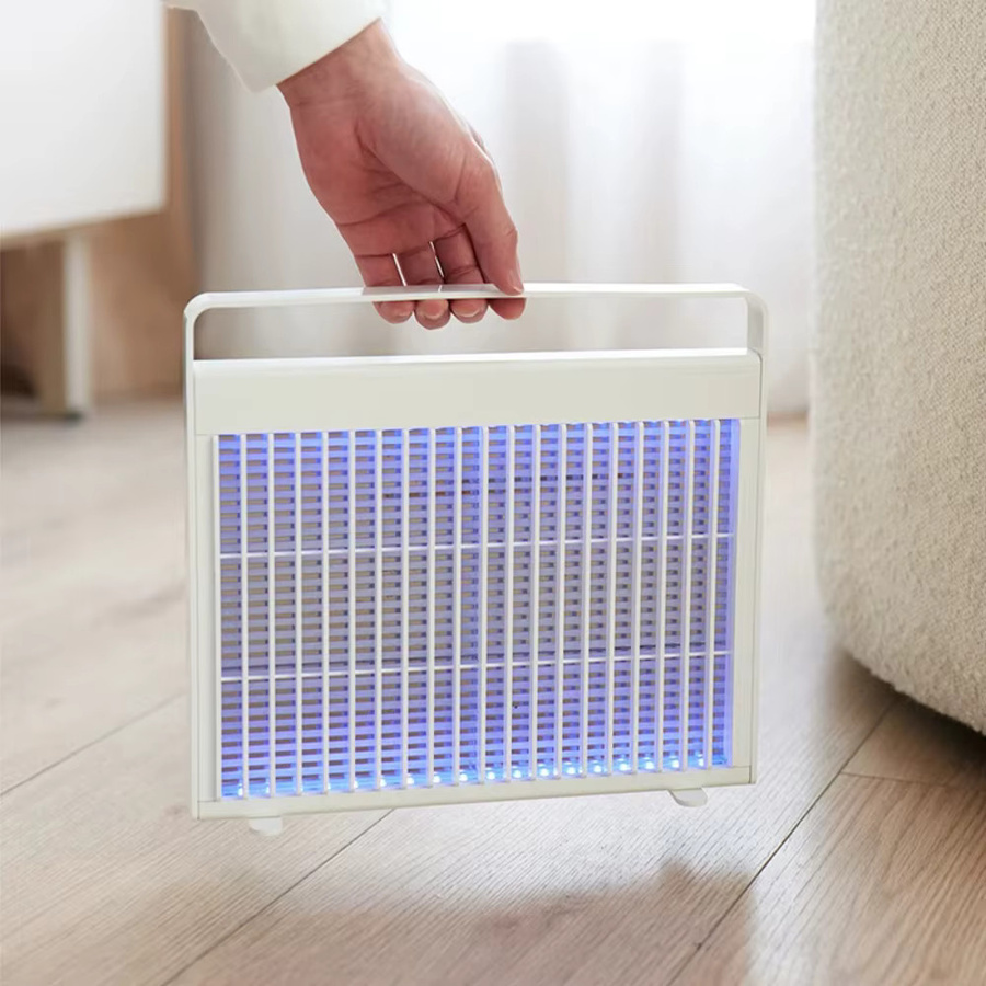 JOYINLED Tragbare Haushalts-Mückenvernichtungslampe mit violettem Licht und USB-Ladefunktion in Weiß und Violett - Bild 1
