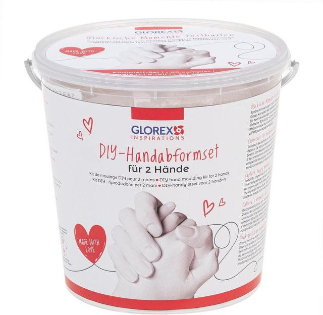 GLOREX DIY-Handabformset für 2 Hände in Grau - Bild 1