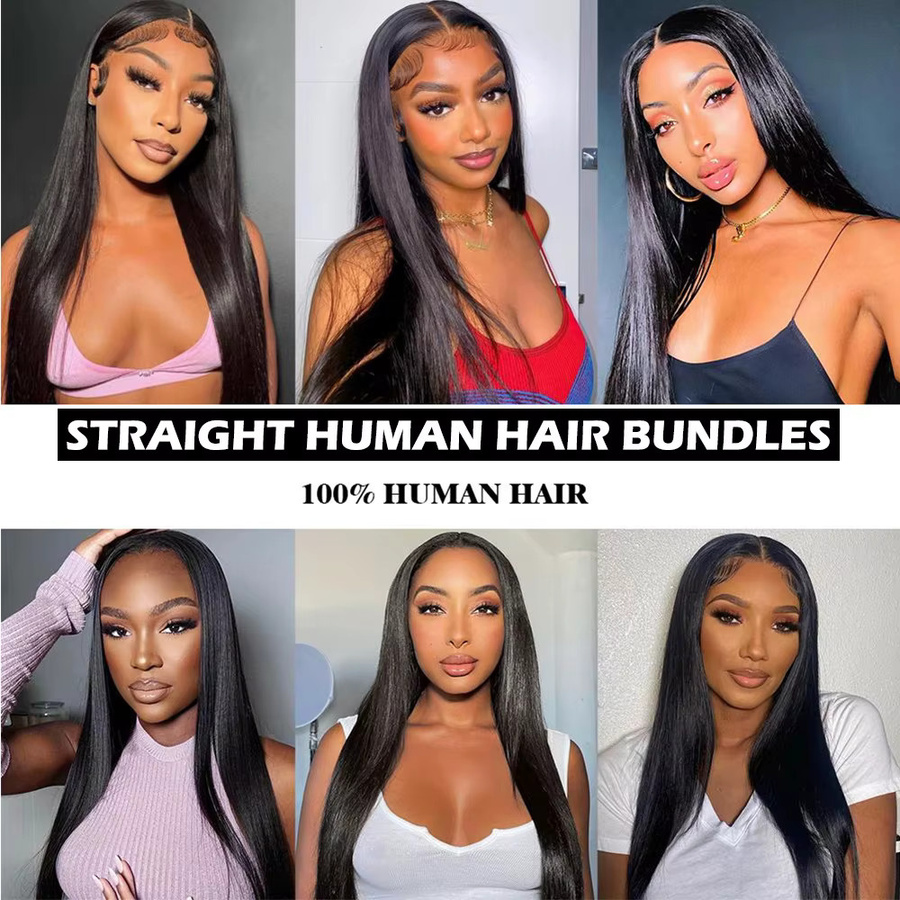 CORIIANA Haarbundles, 100 % Menschenhaar, Bone Straight, 30-34 Zoll - Bild 5