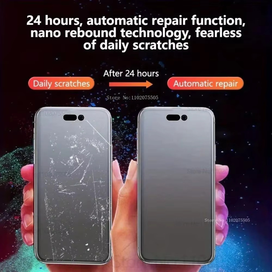 4 Stück HKVZ matte TPU-Hydrogelfolie Displayschutzfolie für iPhone 11 bis iPhone 17 Pro Max transparent - Bild 3