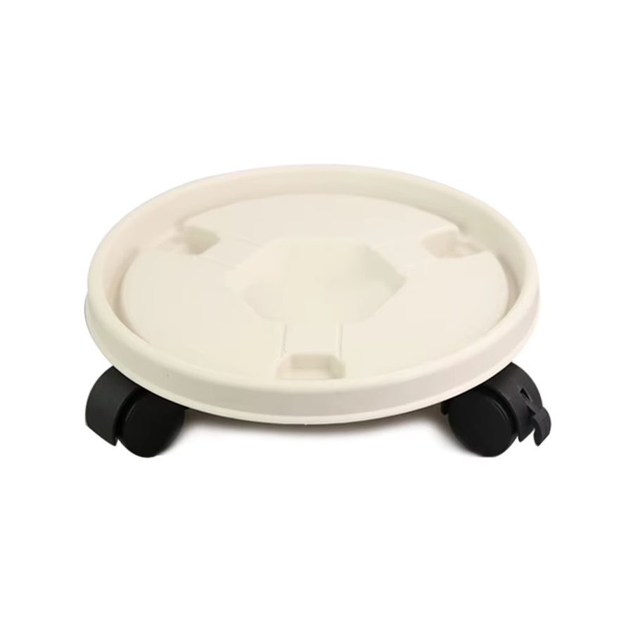 Vibratite Pflanzenbeweger mit Rädern, runder Kunststoff-Blumentopfhalter, Durchmesser: 26 cm - Bild 4