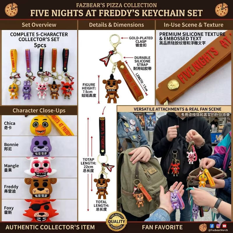 Bandai Five Nights at Freddy's Freddy's Fazbear Bären-Puppe, Schlüsselanhänger - Bild 2