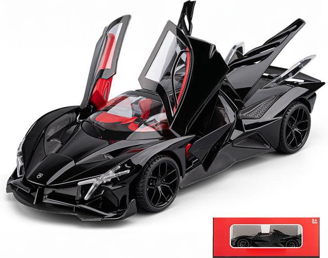 Linyi toy car Apollo Project Evo Supercar, Modell Spielzeugauto, 1:18, Metall, mit Sound und Licht, ab 14 Jahren - Bild 1