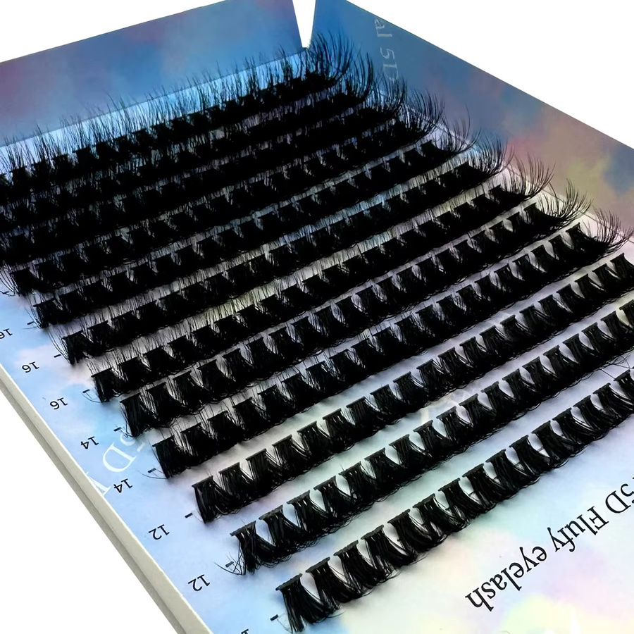 NewDIY 5D Fluffy Lash Clusters Einzelwimpern, Black, CC Curl, 10-20mm - Bild 4