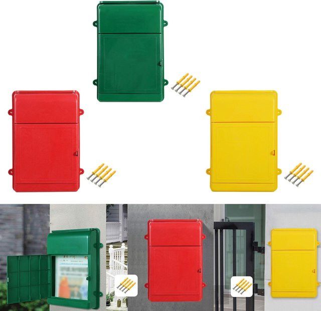 Kesoto Wandmontierter Briefkasten und Vorschlagskasten, B/H/T: 34,5 x 26 x 7 cm - Bild 1
