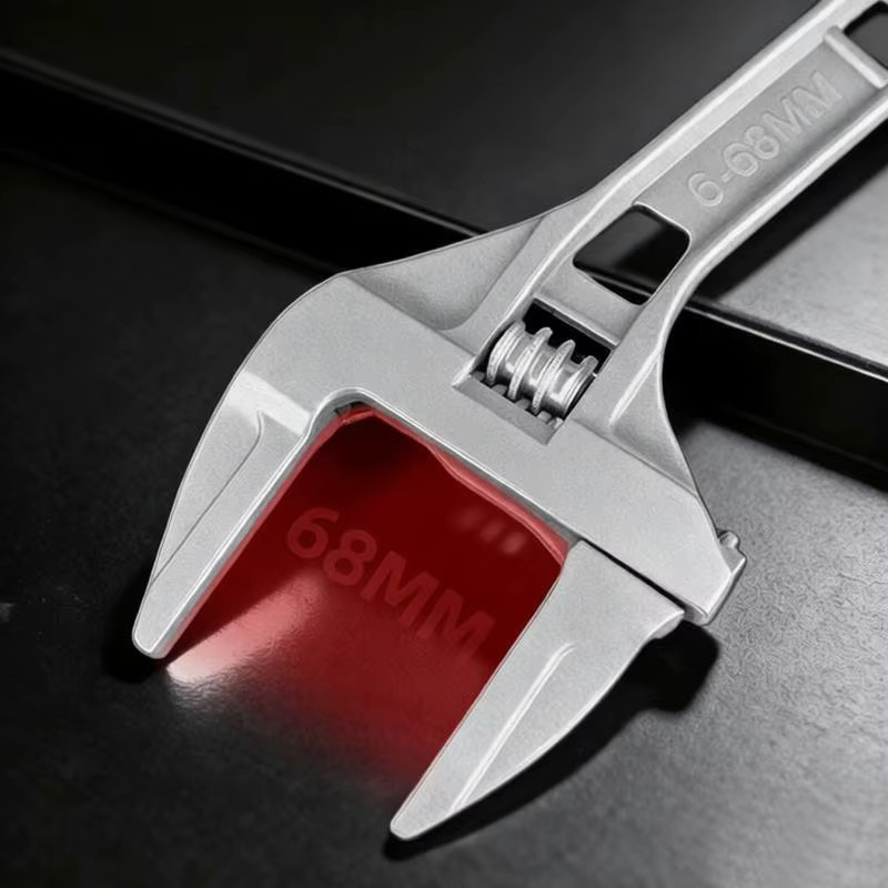 Fbiannely Universal Reparatur Set für das Badezimmer, Verstellbarer Rohrschlüssel mit großer Öffnung 16-68mm, Silber - Bild 3