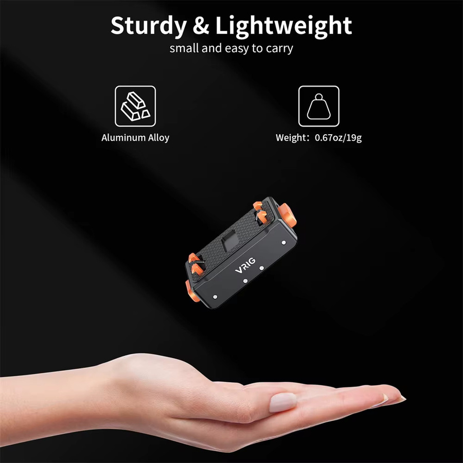 VRIG Magnetische Schnellwechsel-Adapterbasis für GoPro 12 11 10 und Insta360 Ace Pro ONE X2 Action-Kameras, Farbe: Schwarz - Bild 5