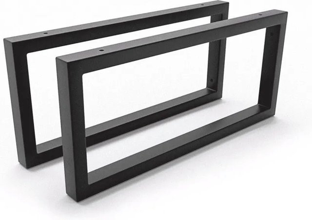 HEVVA Waschtischhalterung RHEIN 2er Set Schwarz Matt, Höhe: 20 cm, Tiefe: 45 cm - Bild 1