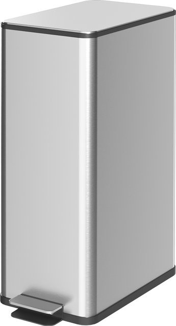 HOMCOM Treteimer aus Edelstahl in Silber mit Deckel und Inneneimer, 20l, B/T/H: 21,5 x 37,2 x 57 cm - Bild 1