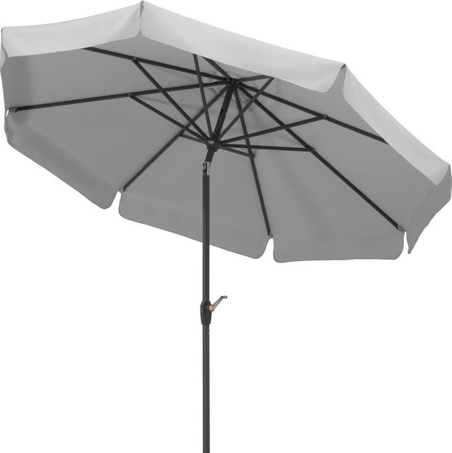 Schneider Marktschirm Silbergrau mit Aluminiumgestell und Polyesterbespannung Durchmesser: 270 cm - Bild 1