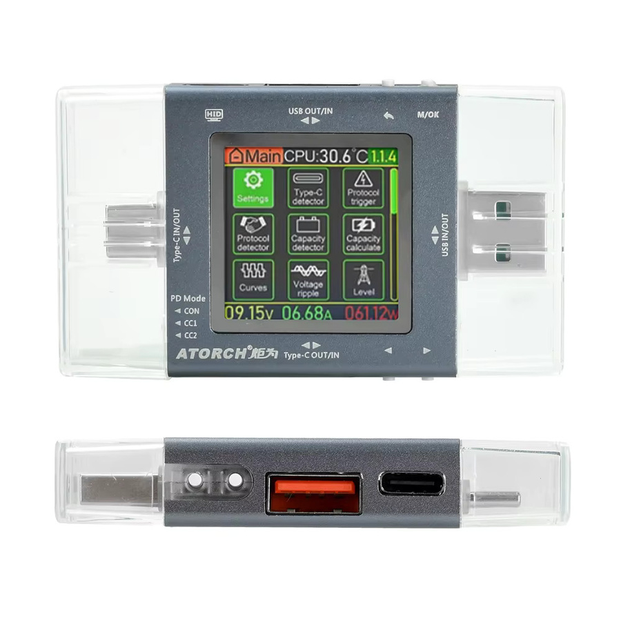 Aideepen TU13 USB Tester Typ C Voltmeter und Power Meter für DC 0-50V zur Messung von Spannung und Strom bei Ladegeräten und Powerbanks - Bild 4