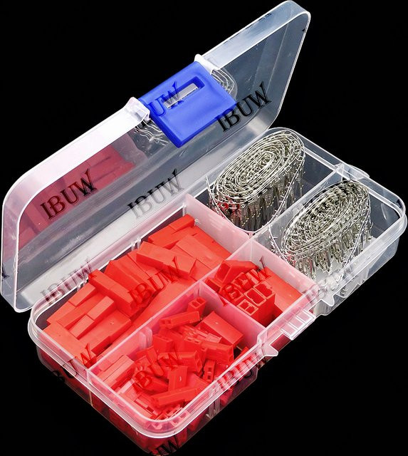 50er-Set JST SYP-2A 2-Pin Steckverbinder Rot mit Buchse und Stecker für RC Lipo-Akkus 2,54mm - Bild 1