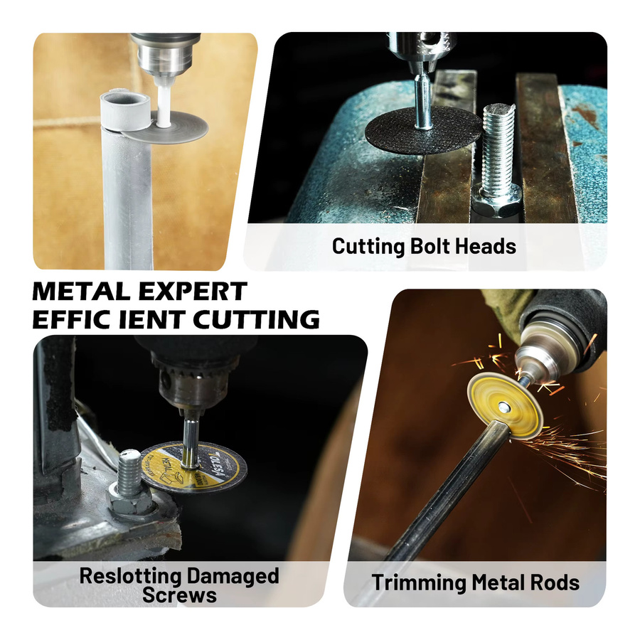 TOLESA Trennscheiben Set für Metall und Stahl, 50 Stück, Schwarz, Durchmesser: 38,1 mm, Breite: 3,175 mm - Bild 6