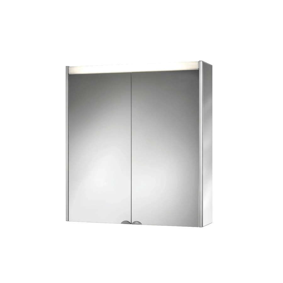 JOKEY Spiegelschrank DekorALU LS mit LED-Beleuchtung, 2-türig, Silber, B/H: 65,4 x 72 cm - Bild 2