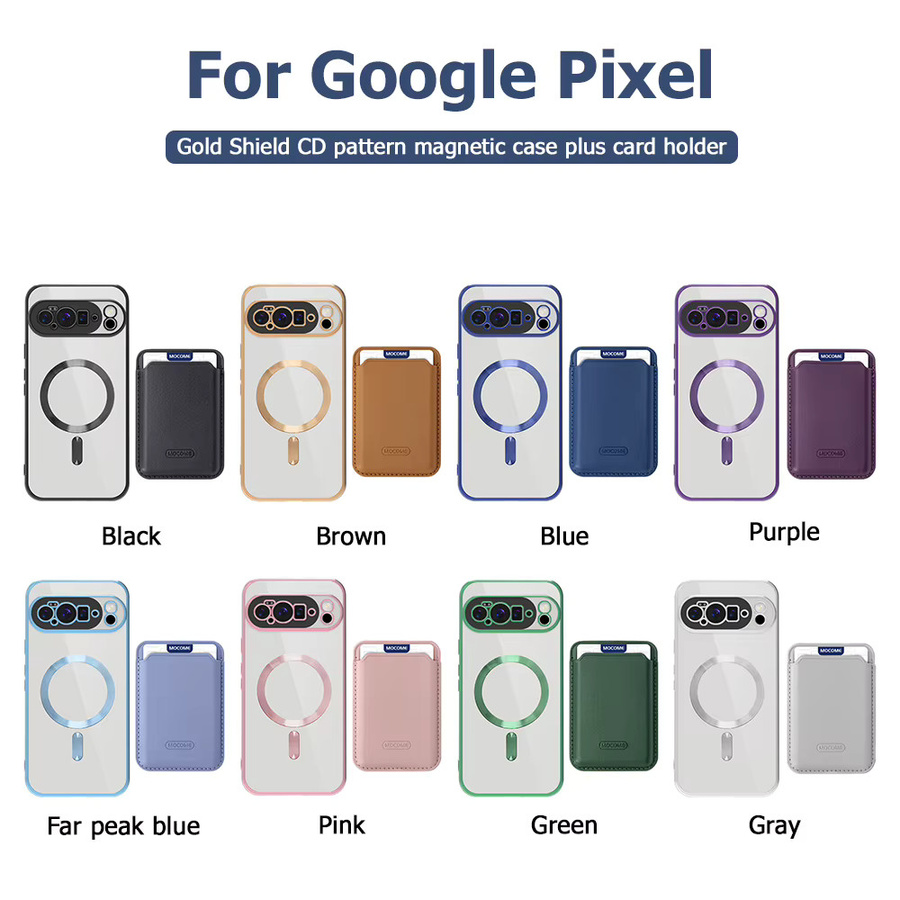Transparente Leder-Handyhülle für Google Pixel 10 in Braun mit abnehmbarem magnetischem Kartensteckplatz-Brieftaschenabdeckung - Bild 2