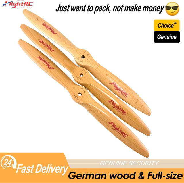 FlightRC Hobby Holzpropeller RC Flugzeuge Gasmotor Spinner, 1-teiliges Set - Bild 1