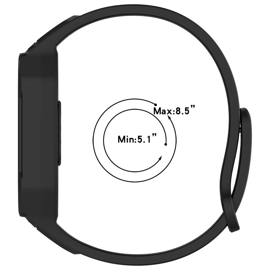 Xiaomi Silikonarmband mit Schutzhülle, Schwarz, Miband 10 9 8 - Bild 4