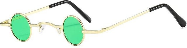 Sonnenbrille Retro-Prince, rund, Metall, green, Damen - Bild 1