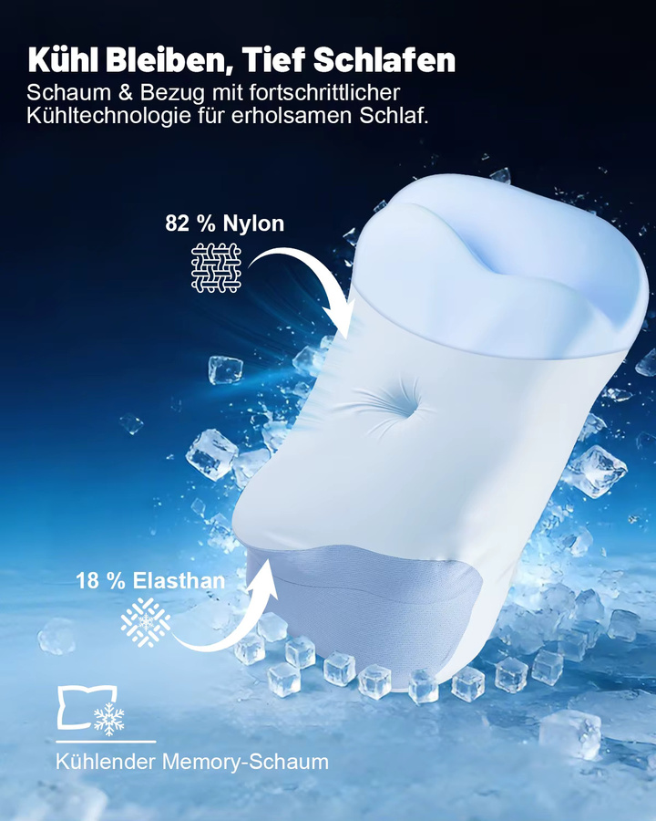 IDEA Orthopädisches Memory Foam Nackenkissen für Seiten-, Rücken- und Bauchschläfer zur Linderung von Nackenschmerzen und gegen Schnarchen - Bild 3