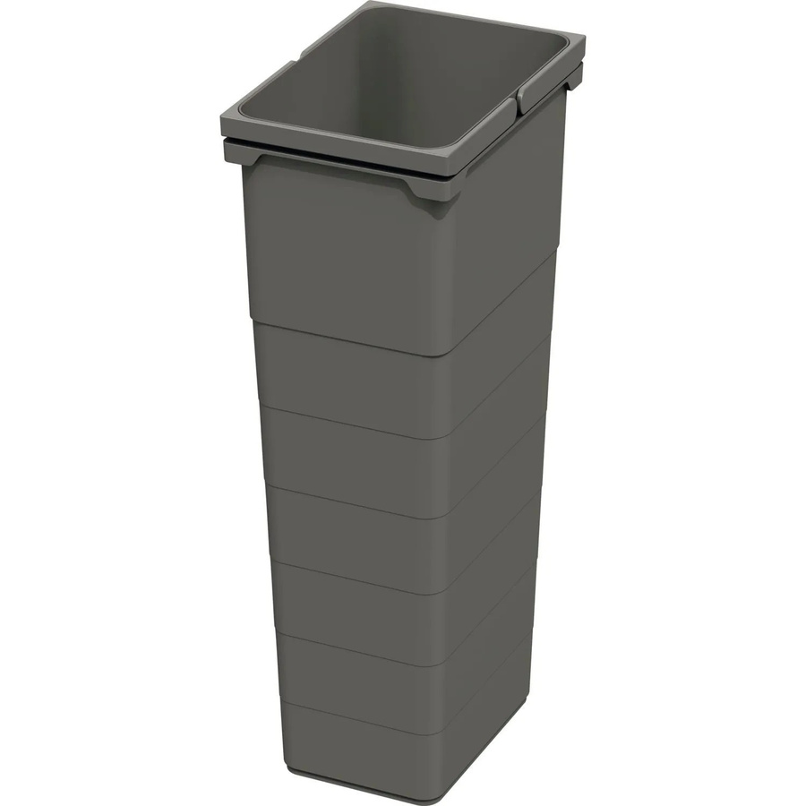 Ninka Abfallbehälter mit Bügelgriff und Flip-Lid aus Kunststoff, Dunkelgrau, Volumen: 32 l, B/T/H: 30,6 x 56,0 x 23,0 cm - Bild 2