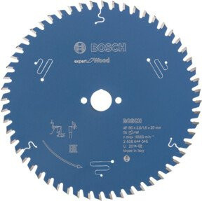 Bosch Kreissägeblatt Expert for Wood Carbide Tipped Blau Durchmesser: 190 mm, Bohrung: 20 mm, Dicke: 2,6 mm, 56 Zähne - Bild 1