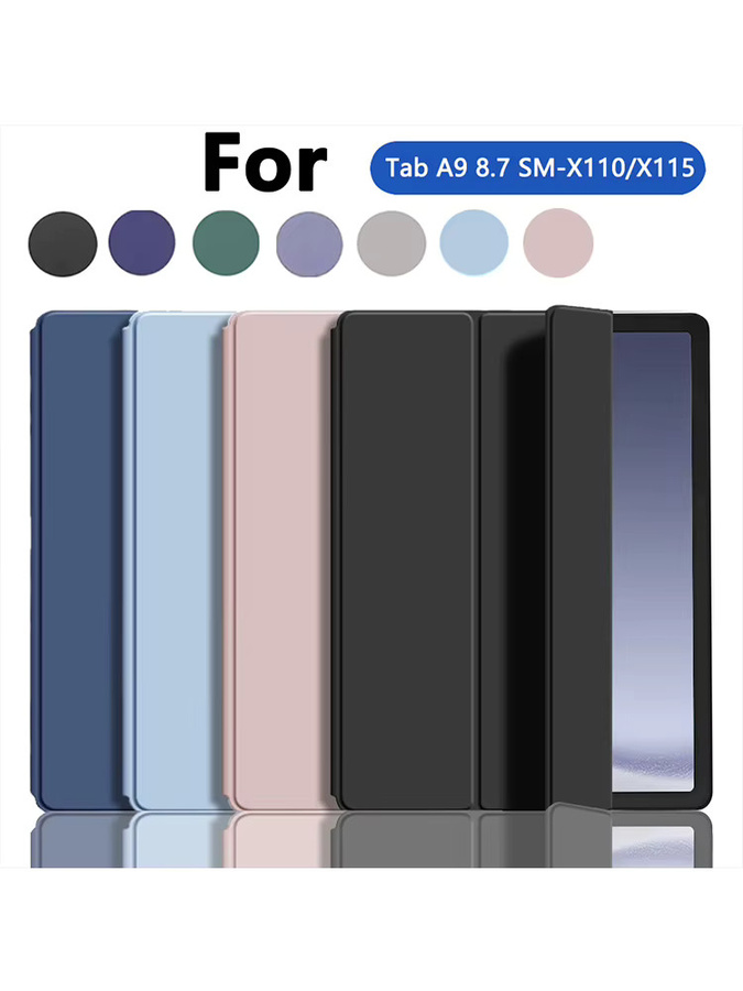 Schlanke weiche Schutzhülle für Samsung Galaxy Tab A9 8,7 Zoll (SM-X110/X115) und Galaxy Tab A11 (SM-X133/X135) mit automatischer Wake- und Sleep-Funktion und faltbarem Design in Weiß oder Blau - Bild 6