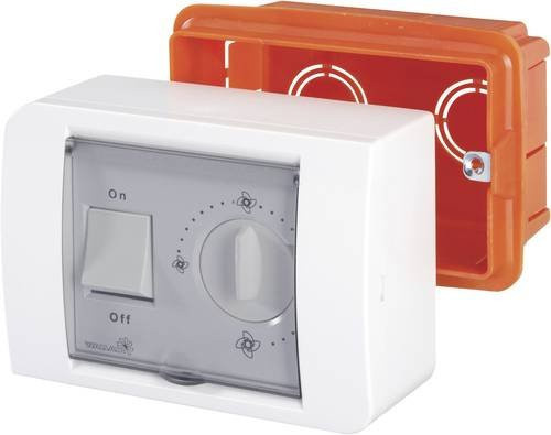 Wallair R10 Elektrischer Drehzahlregler Dimmer Weiß für die Aufputzmontage - Bild 1