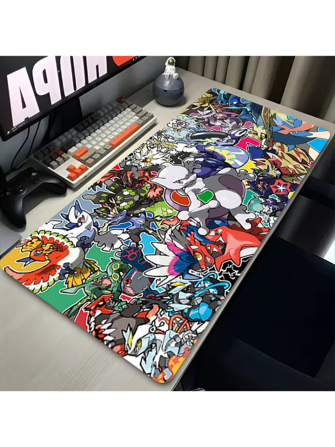 Bandai XXL Gaming-Mauspad Pokemon Mewtwo in Multicolour als Schreibtischunterlage für PC und Laptop - Bild 2