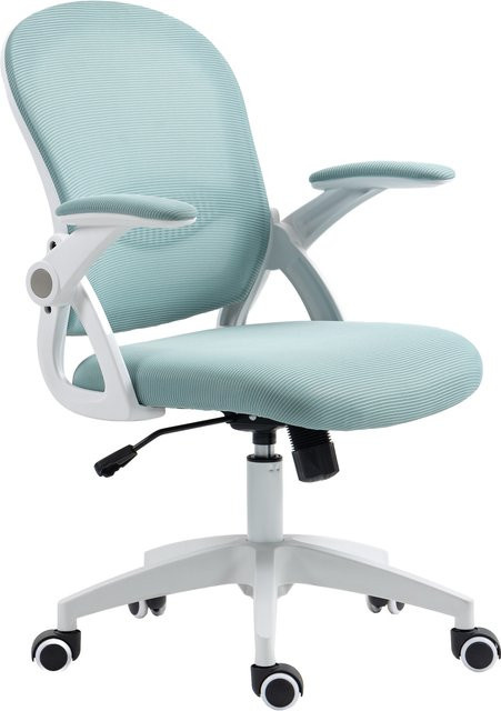 Vinsetto Ergonomischer Bürostuhl mit Netzrücken und gepolsterter Sitzfläche in Blau von Aosom, B/T/H: 65,5 x 61,5 x 88-97,5 cm - Bild 1