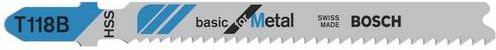 Bosch Stichsägeblatt T 118 B Basic for Metal aus HSS in Silber, 3er-Pack - Bild 1