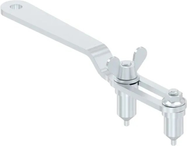 FeNau Einstellschlüssel aus Edelstahl in Silber für Glasschiebetüren, Einstellbereich 11,5-38,5 mm - Bild 1