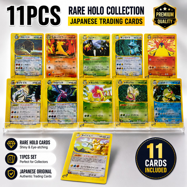 Keeppley Pokémon PTCG Vintage Japanisches Holo-Sammelkartenset, 11-teiliges Set - Bild 1