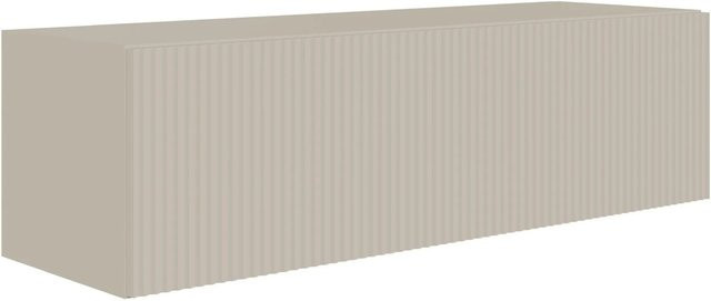 Selsey TV-Hängeboard Veldio mit Lamellenfront in Greige, Breite: 100,8 cm, Höhe: 27 cm, Tiefe: 31,6 cm - Bild 1