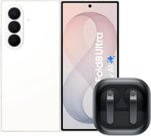 Samsung Galaxy Z Fold8 Ultra 256GB 5G Weiß und Samsung Galaxy Buds4 Pro Schwarz - Bild 1