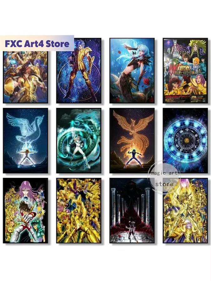 Kayou Saint Seiya Anime Leinwandgemälde Rahmenloses Wandkunstbild in Mehrfarbig - Bild 3